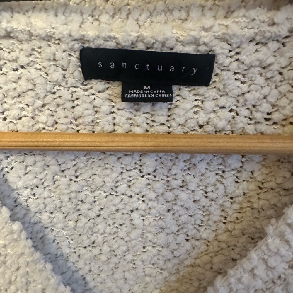Sanctuary Cream Button-Up Cropped Sweater - Picture 3 of 8